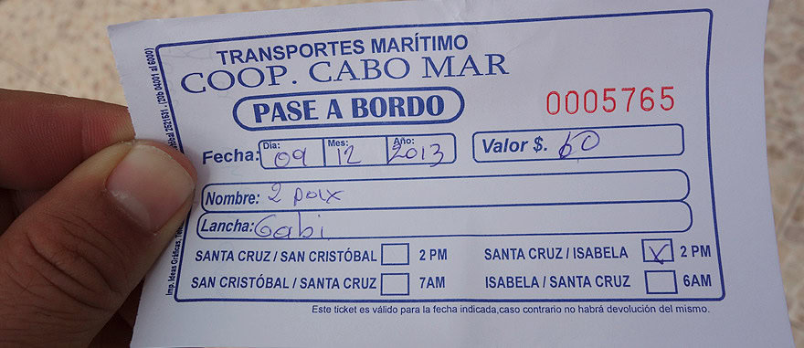 Bilhete de lancha rápida de Puerto Ayora para a Ilha de San Cristóbal