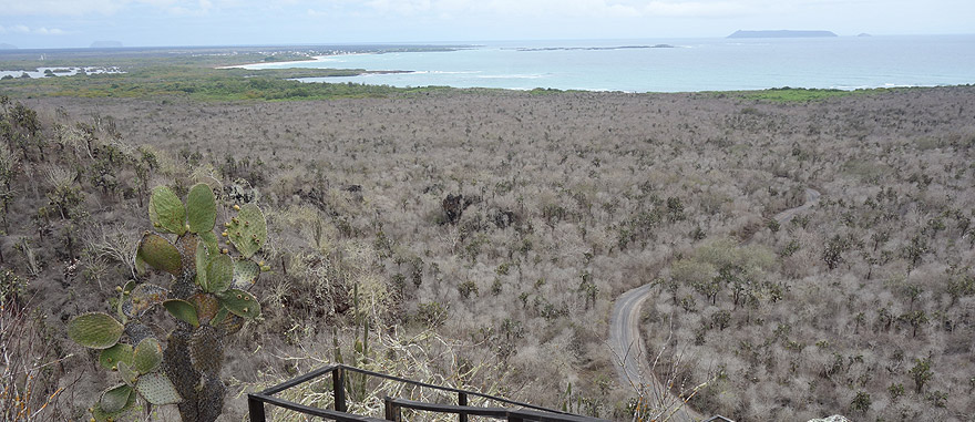 Upper view of Isabela Island in Galapagos