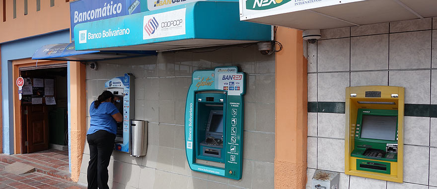 ATM cash machines in Puerto Ayora - Santa Cruz Island Galapagos