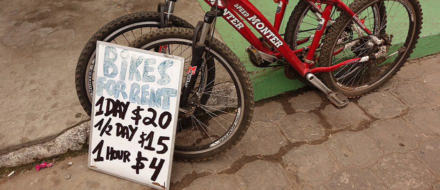 Aluguer de bicicletas nas Galápagos