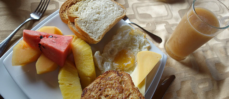 Breakfast of Estrella del Mar Galapagos Cruise