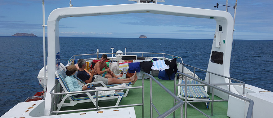 Upper Deck of Estrella del Mar Galapagos Cruise
