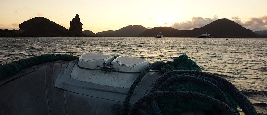 Zodiac trip back to Estrella del Mar Galapagos Cruise