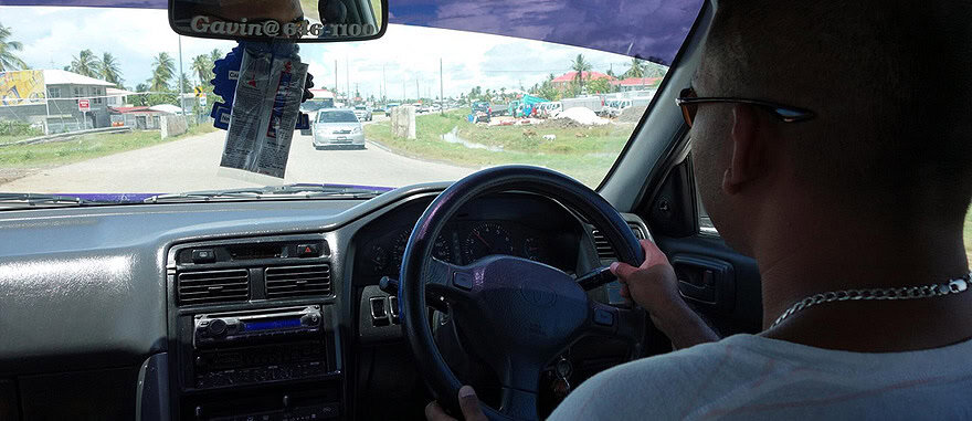 Taxi from Georgetown to New Amsterdam in Guyana