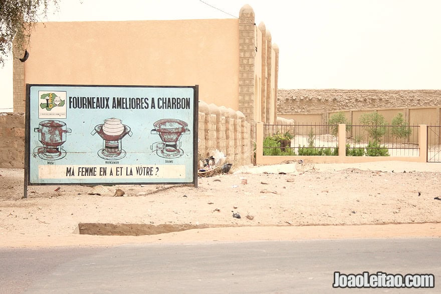 Charcoal oven advertisement in Timbuktu