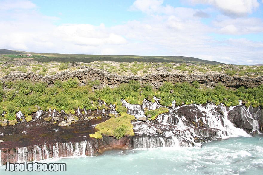 Barnafossar Waterfall in Skjalfandafljot River