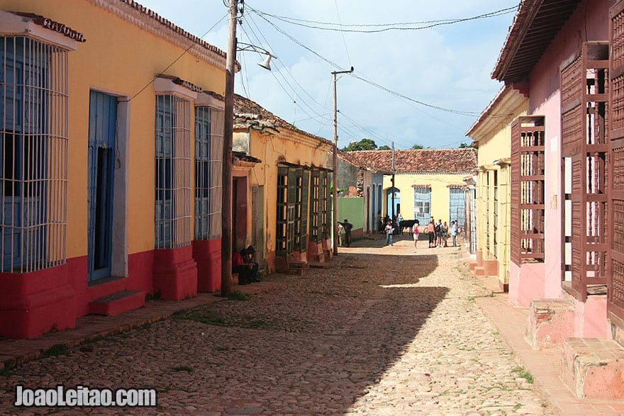 Beautiful street scene in the historical city of Trindad