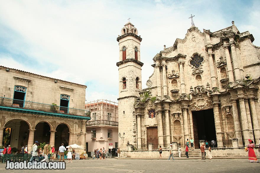 Havana Cathedral in Plaza De Armas 