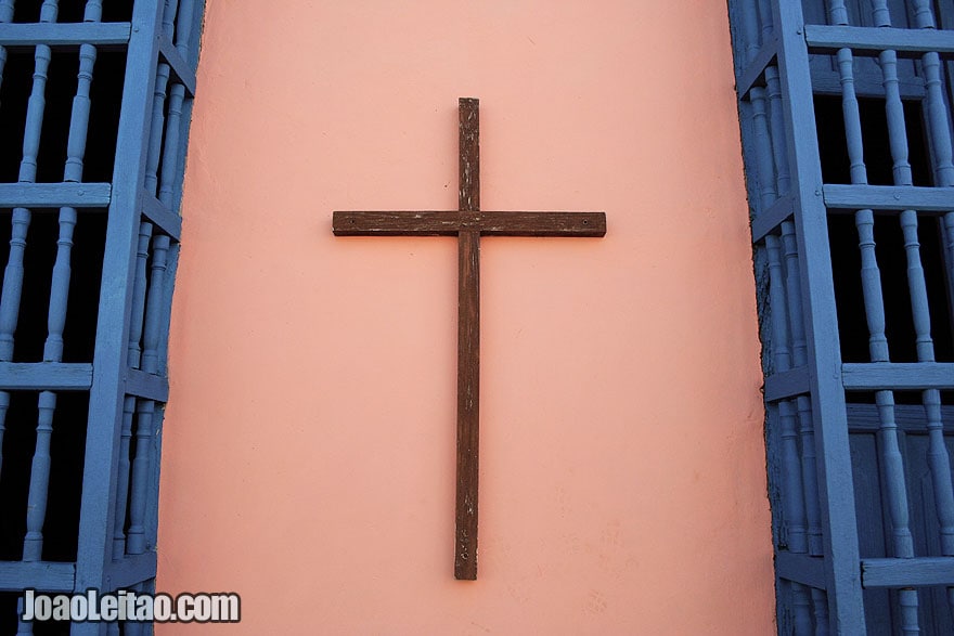 Cross and blue windows