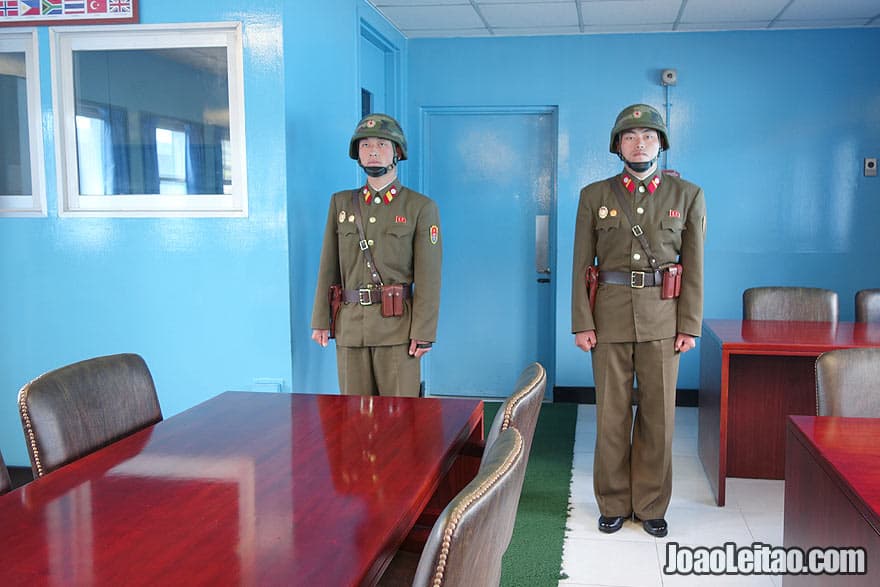 You can visit and go inside the building of the DMZ and sit down at the Conference Table in the border of South and North Korea.