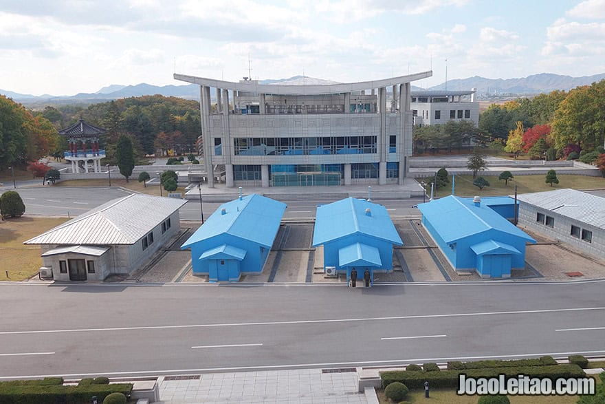 In Panmunjom you can visit the complex of the Korea's demilitarized zone often called as DMZ.