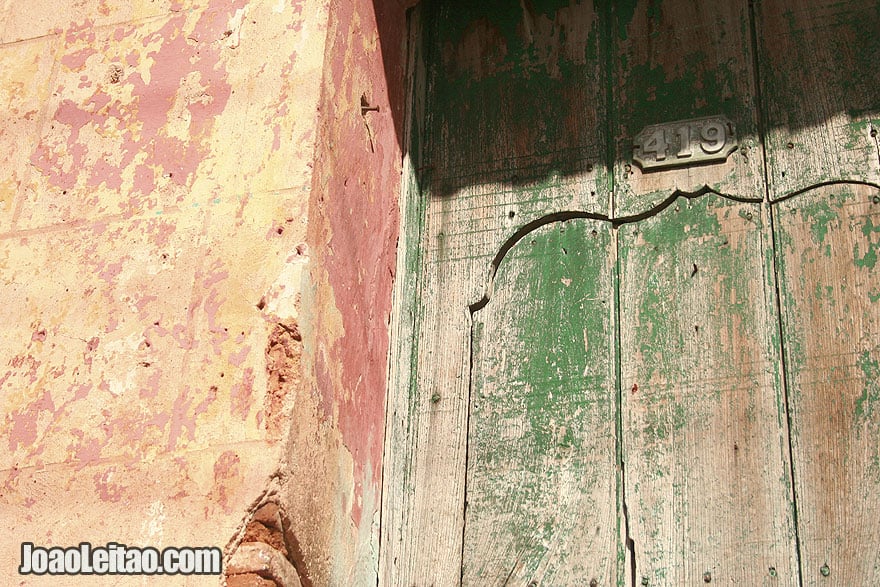 Old door detail in Trinidad