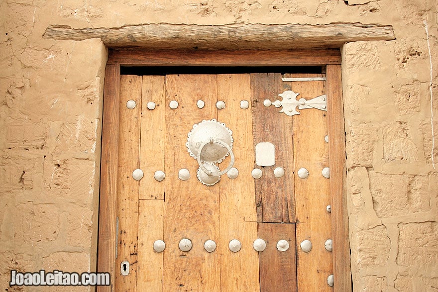 Traditional wooden door in Timbuktu