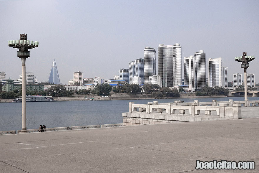 Modern Downtown Pyongyang has a lot of new buildings