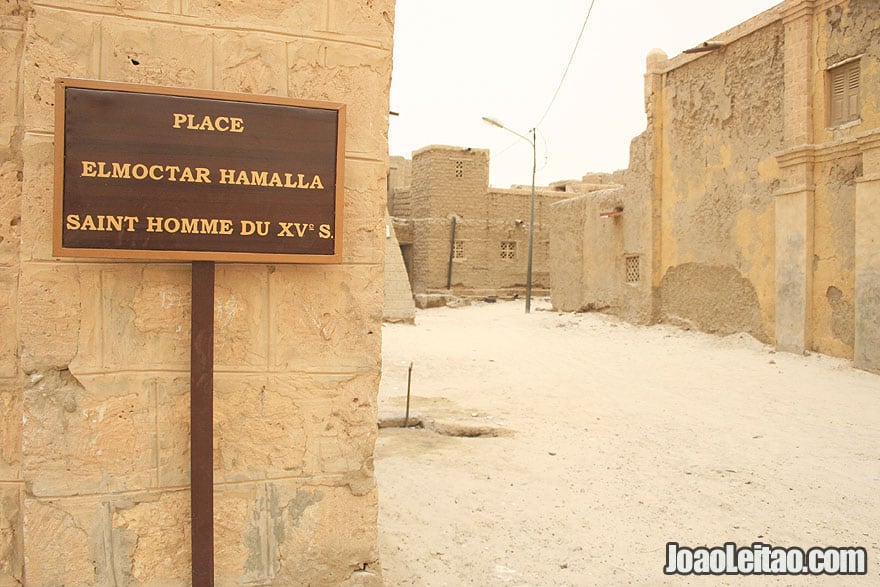 El Mokhtar Hamalla Square sign in Timbuktu