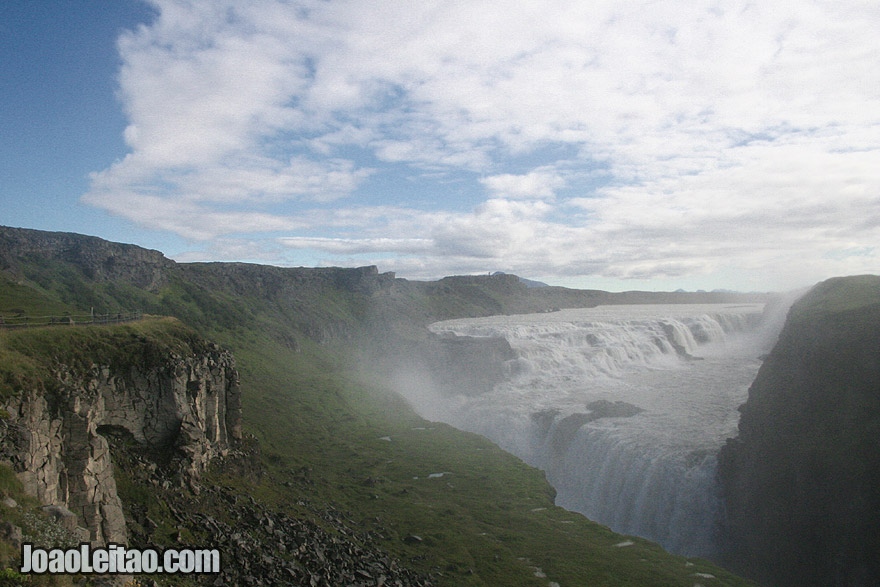 Visit the impressive Gullfoss - Iceland's most famous waterfall