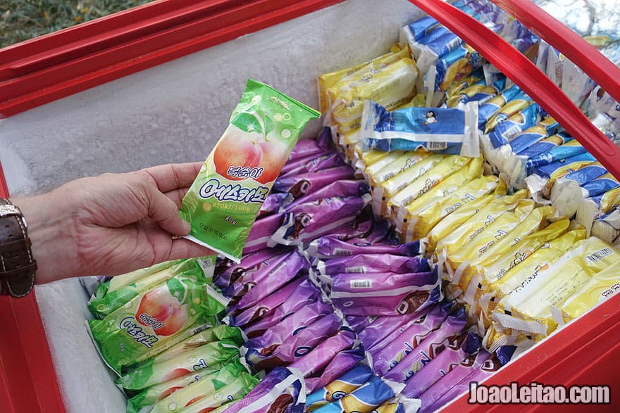 North Koreans love ice creams and you can notice people buying them on a daily basis.