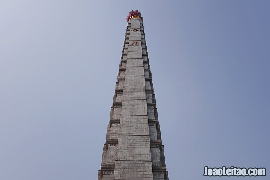 The 170 meters / 560 feet  Juche Tower is great. You can go up on an elevator and enjoy amazing views over Pyongyang