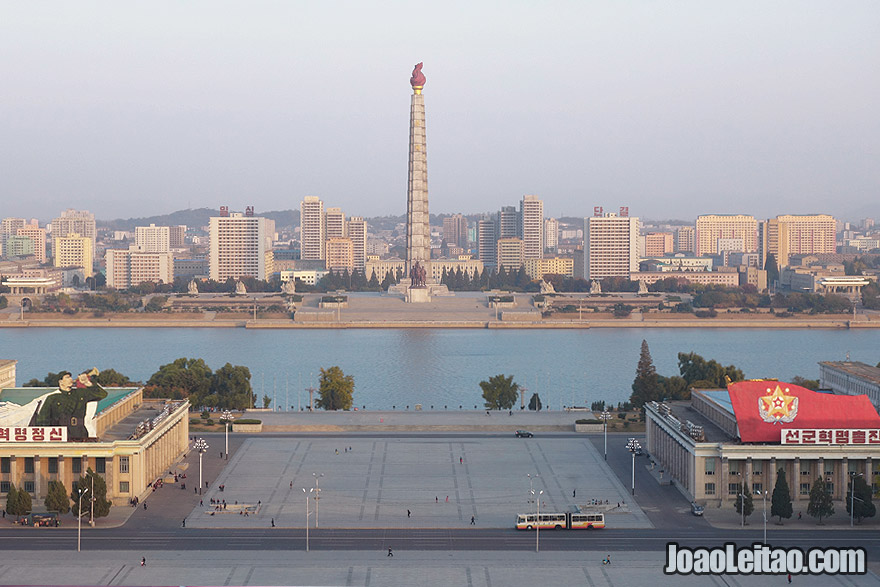 Kim Il Sung Square is the main square of the country where political events, mass demonstrations, important meetings and parades are held on official holidays.