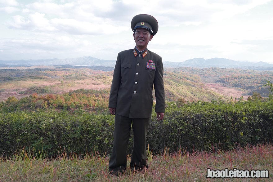 You can meet this North Korean retired officer that explains you about the Korean War and the separation wall