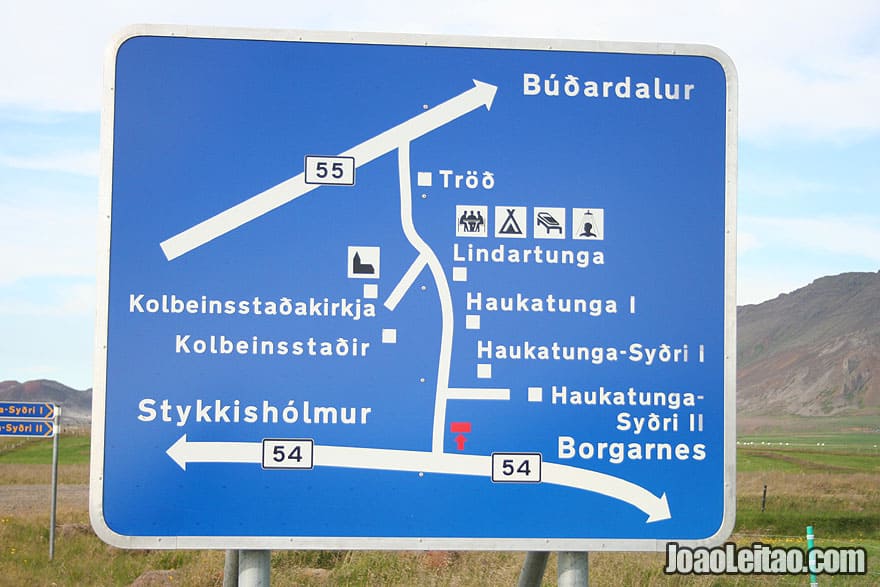 Road sign in Iceland