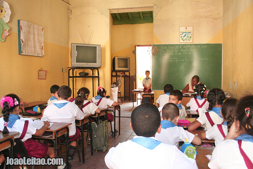 Students inside the classroom of a school in Remedios