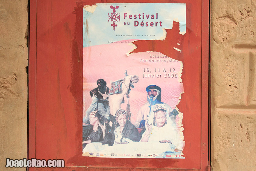 Festival Au Desert poster -  traditional Tuareg festivities in Kidal