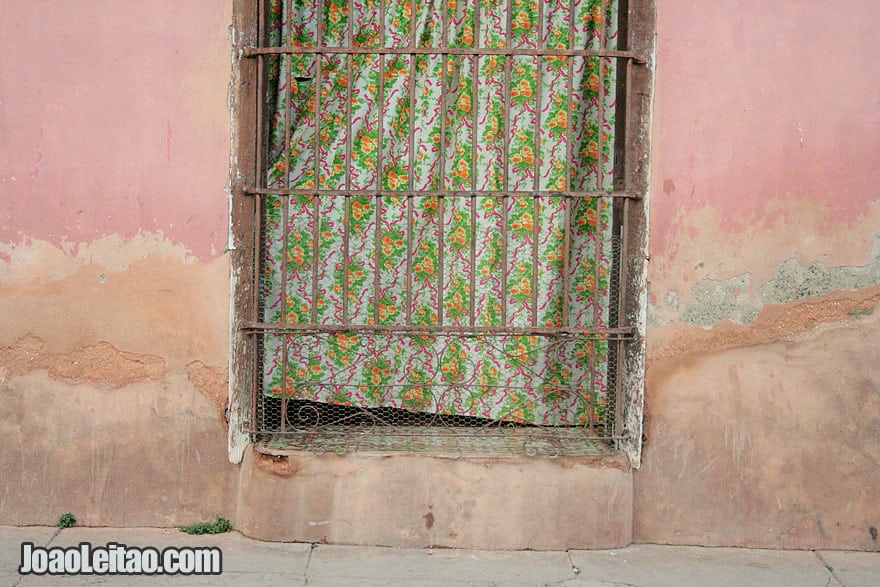 Window of pink house