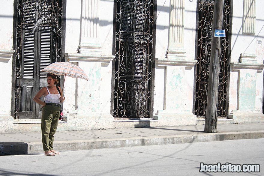 Woman in Santa Clara street