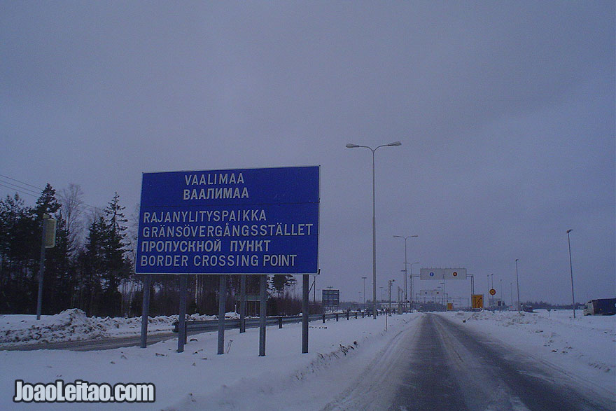 Border between Finland and Russia on the Finnish side