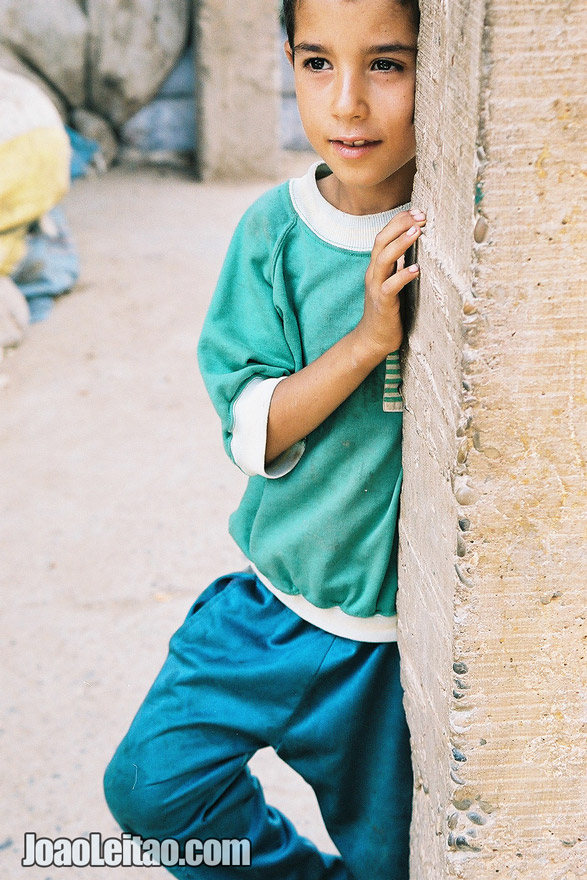 Photo of young boy in Rissani market, Morocco