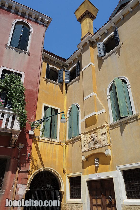 Colorful building in Venice