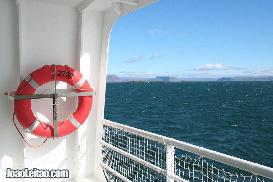 Ferry boat Baldur between Stykkisholmur Brjanslaeku Westfjords Region Iceland