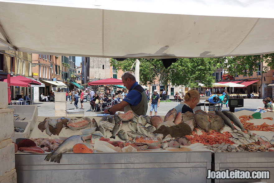 Venice street fish market