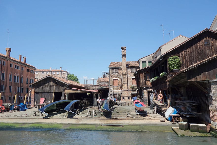 Boatyard with the workshops of many generations gondola builders