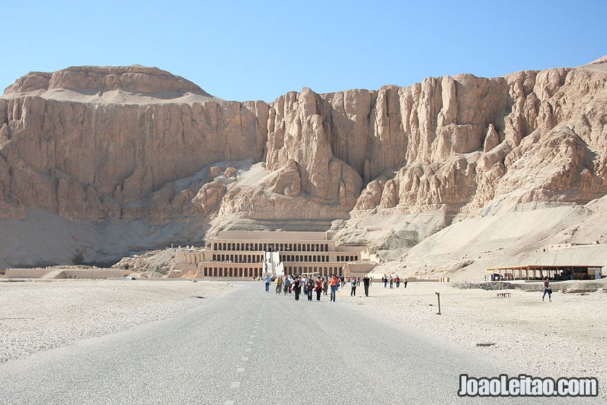 Main entrance to Mortuary Temple of Hatshepsut in Luxor