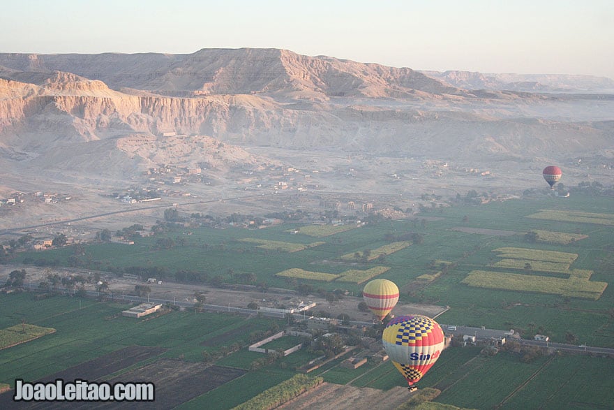 View of the Valley of the Kings and Deir al Bahri