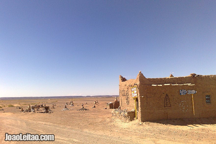 Mud house in Sahara Desert