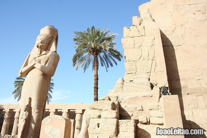 Statue inside Luxor Karnak temple