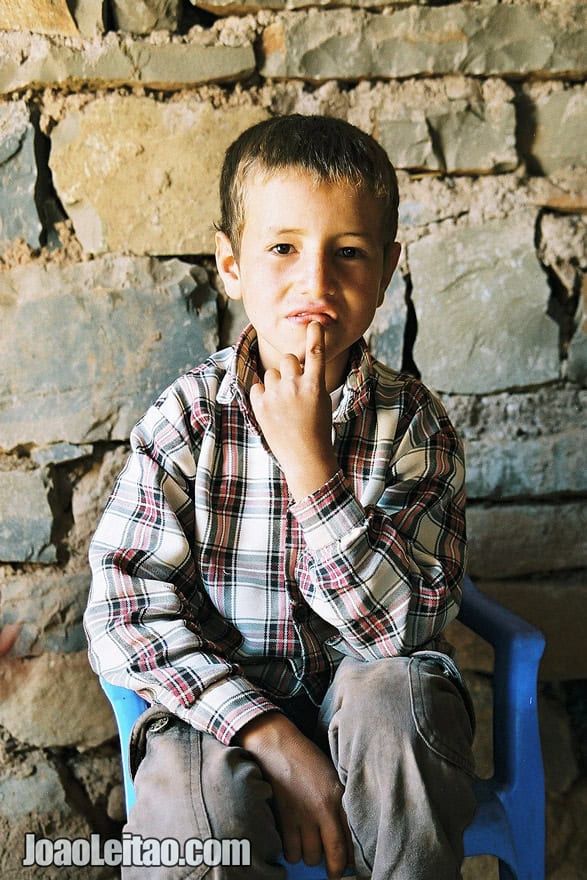 Photo of young Moroccan boy in the Atlas Mountains, Morocco