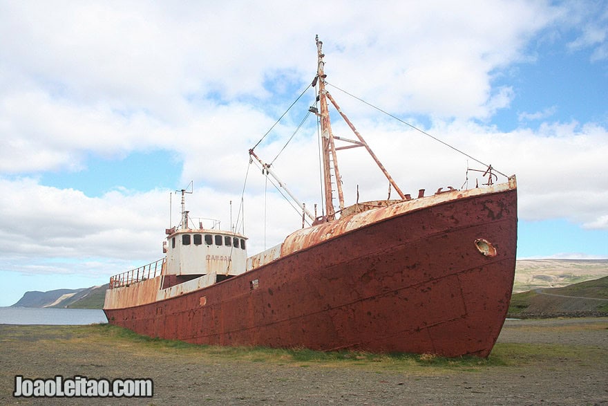 Visit Skapadalur Gardar BA 64 Shipwreck Westfjords Region Iceland