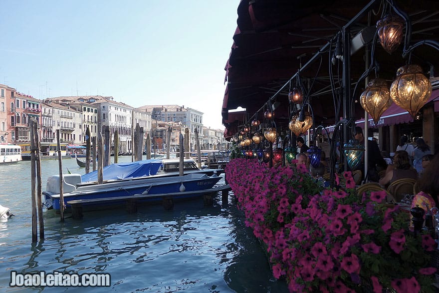 Restaurant in Venice Grand Canal