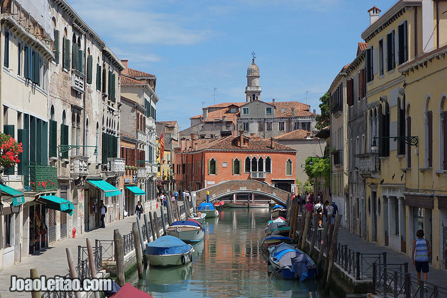 Venice beautiful water canal scene
