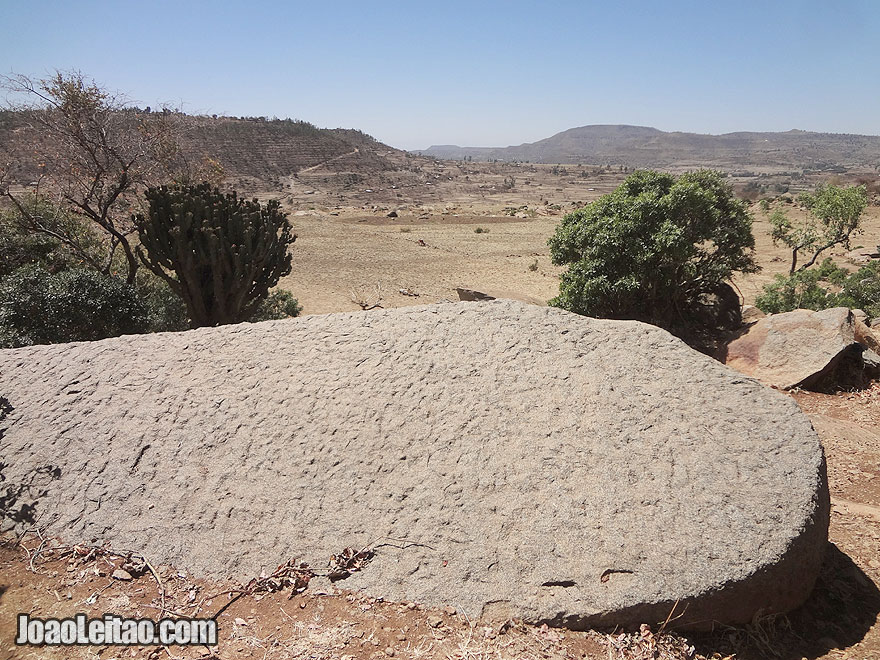 Ancient stone quarries in Axum, Ethiopia
