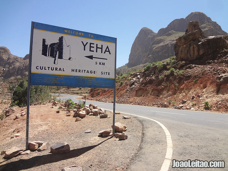 Yeha Cutural Site road sign