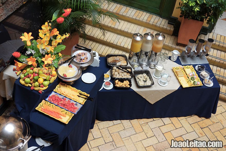 One of the Breakfast tables in Hotel de la Opera