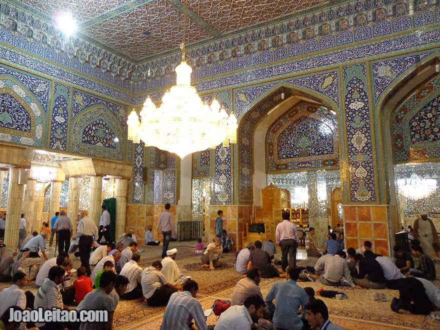 Prayer room at the tomb of Fatima Masumeh, in Qom