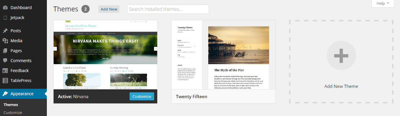 Install WordPress Theme