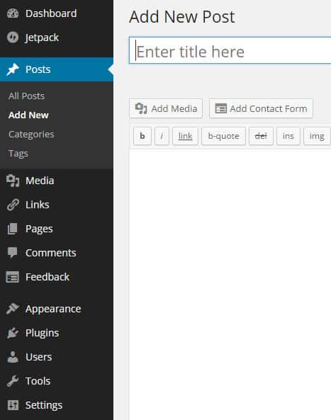 Wordpress menu