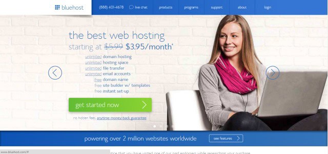 Open an account with Bluehost